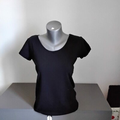 Tee-shirt noir coton