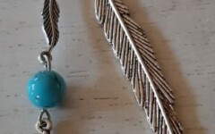 PETIT MARQUE PAGES - PLUME TURQUOISE