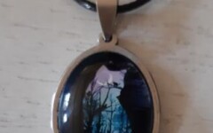 COLLECTION ACIER INOXYDABLE - COLLIERS CABOCHON - FOREST CAT