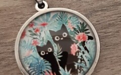 COLLIERS CABOCHON - PRINTEMPS DE CHATS