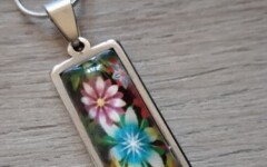 COLLIERS CABOCHON - FLEURS COULEURS